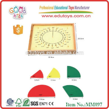 Montessori Educational Toys Circle Fraction Geo Board